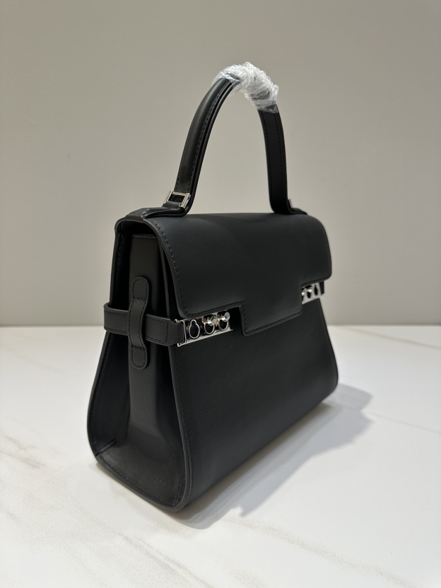 デルヴォー「Delvaux」Tempete MM 牛頸紋レザー ショルダーバッグ