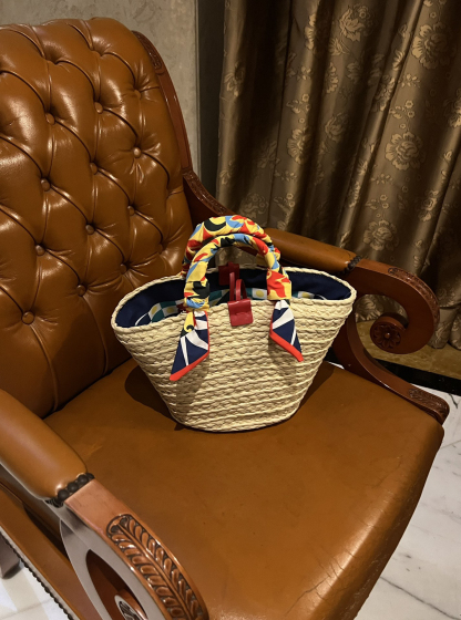 ドルチェ・アンド・ガッバーナ「D&G」ラタン&ジョーカード トートバッグ