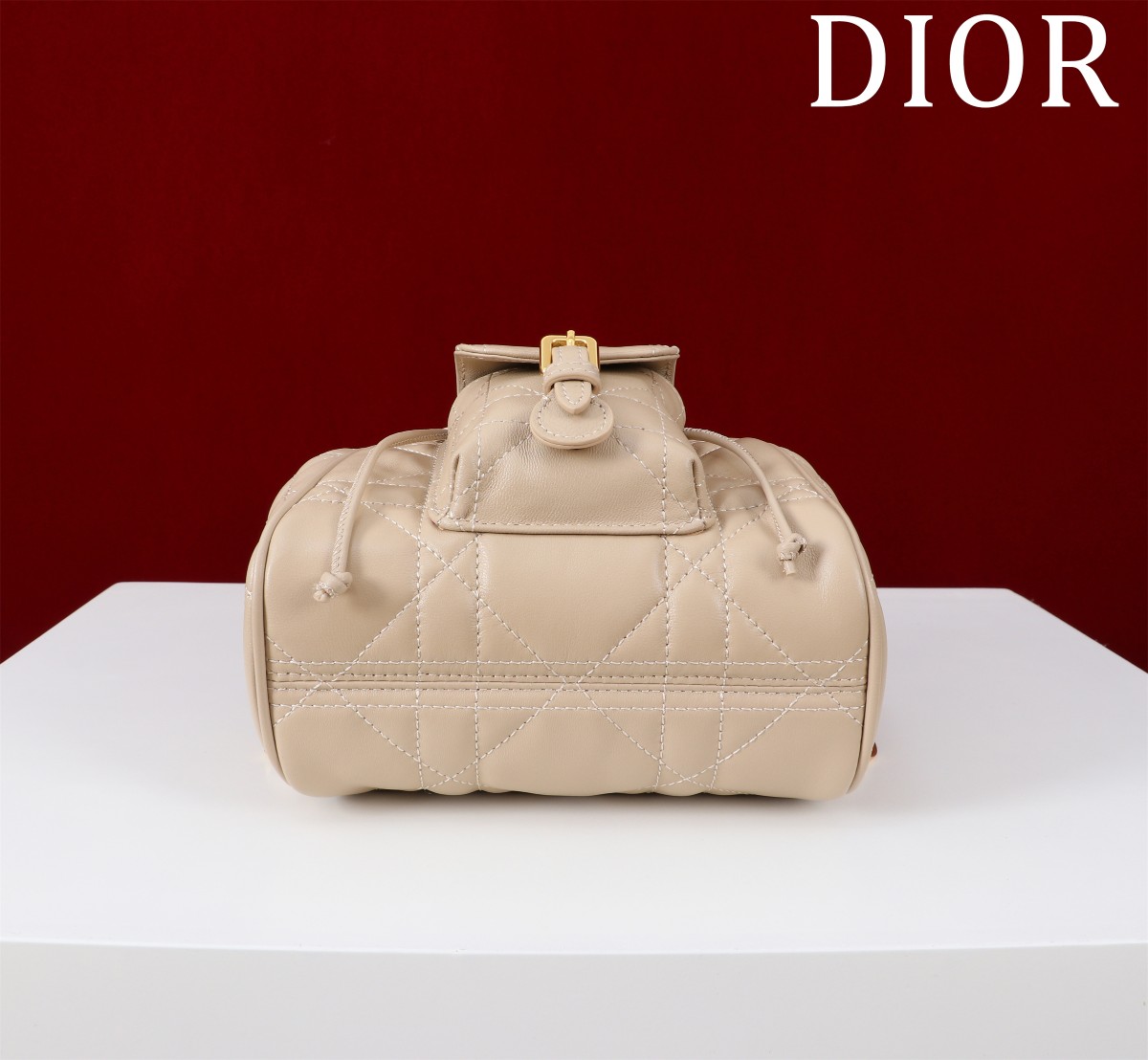 ディオール「Dior」カロ バックパック スモール ラージキャンバスキルト