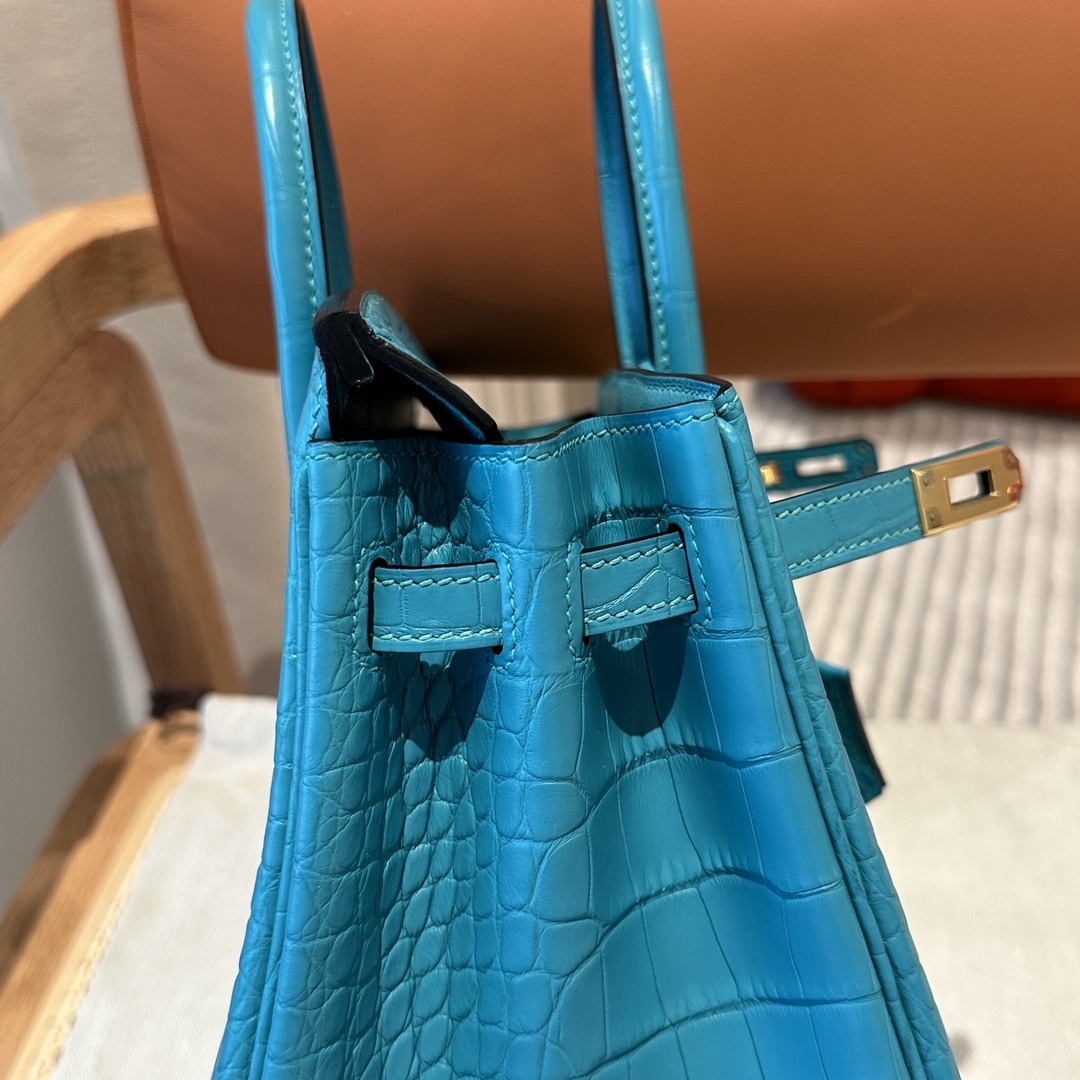 エルメス「Hermès」クーピドン ブルー ポロサス クロコダイル シルバー ハードウェア バッグ