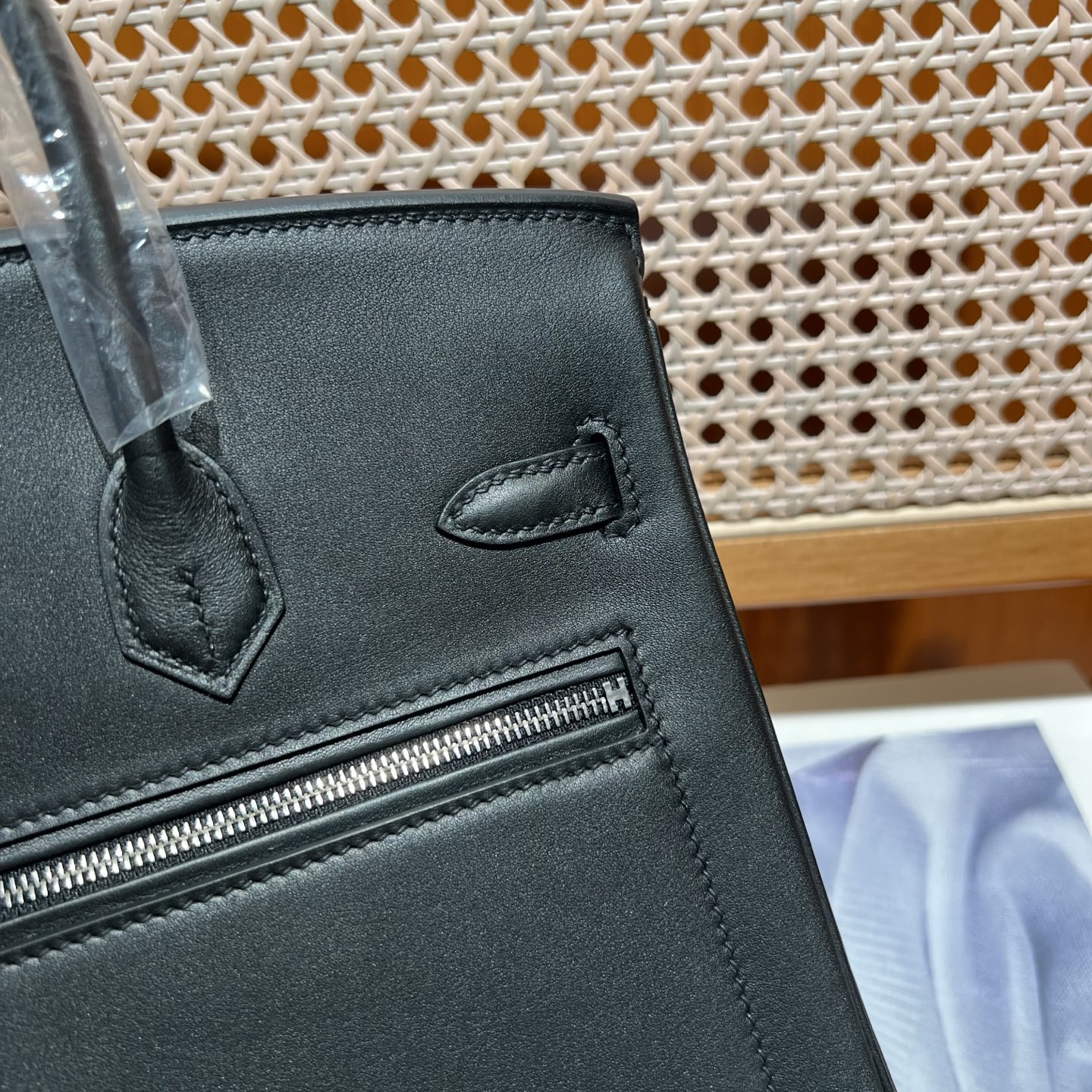 エルメス「Hermès」Rock ブラック スウィフトレザー シルバーハードウェア バッグ