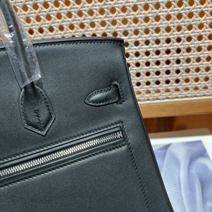 エルメス「Hermès」Rock ブラック スウィフトレザー シルバーハードウェア バッグ