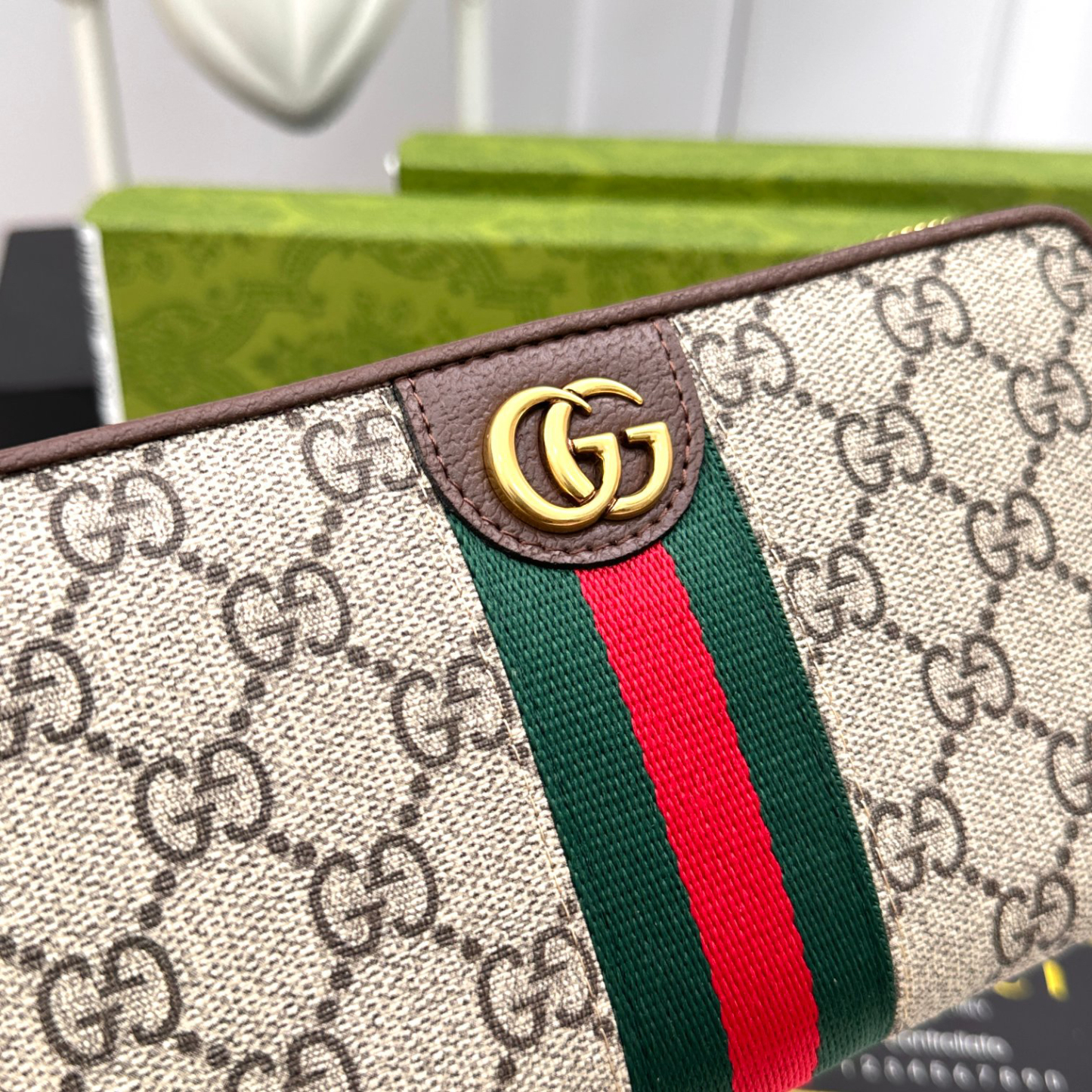 グッチ「Gucci」GG Marmont チェーンウォレット レザー ウォレット