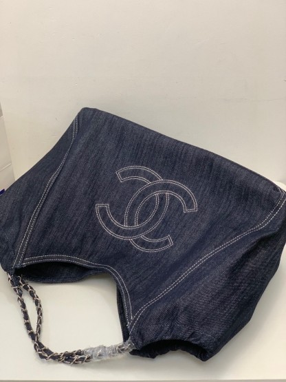 シャネル「Chanel」ヴィンテージ デニム チェーン トートバッグ