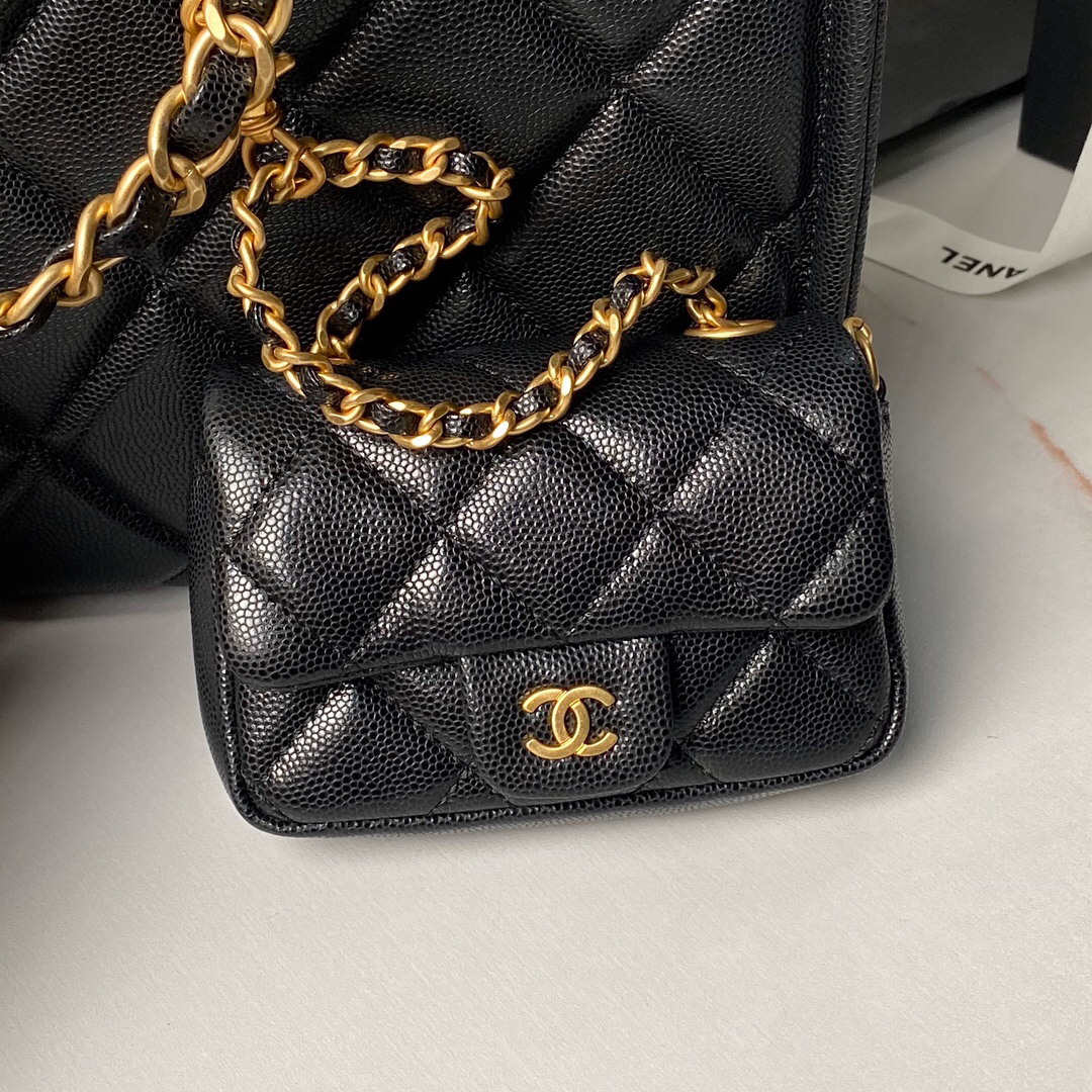 シャネル「Chanel」キャビアレザー チェーン トートバッグ レディース ショルダーバッグ