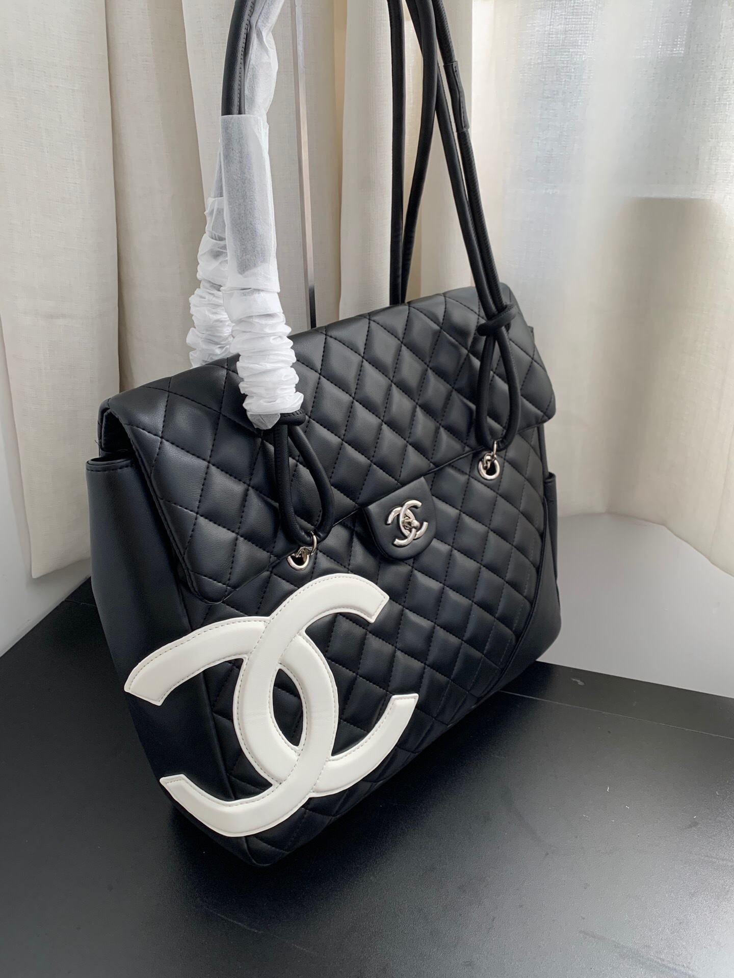シャネル「Chanel」ヴィンテージ カンボン ショルダーバッグ レディース ラージサイズ