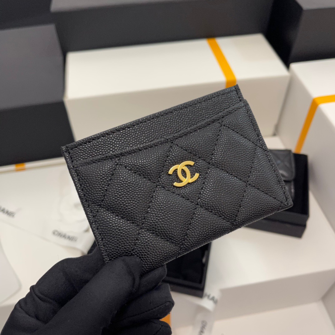 シャネル「Chanel」クラシック カヴィアレザー カードケース