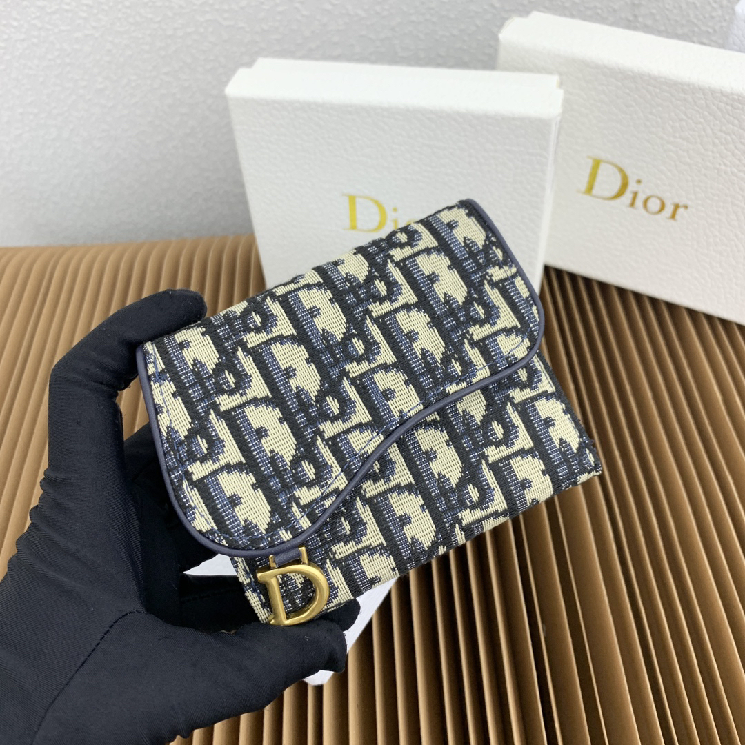 ディオール「Dior」サドル ロータス ウォレット オブリーク プリント