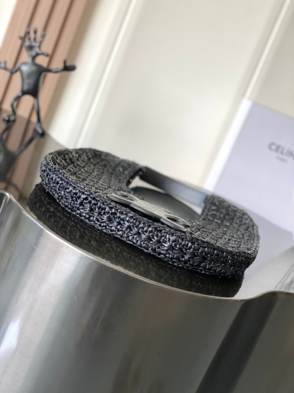 セリーヌ「Celine」CLASSIC PANIER ラフィア ショルダーバッグ