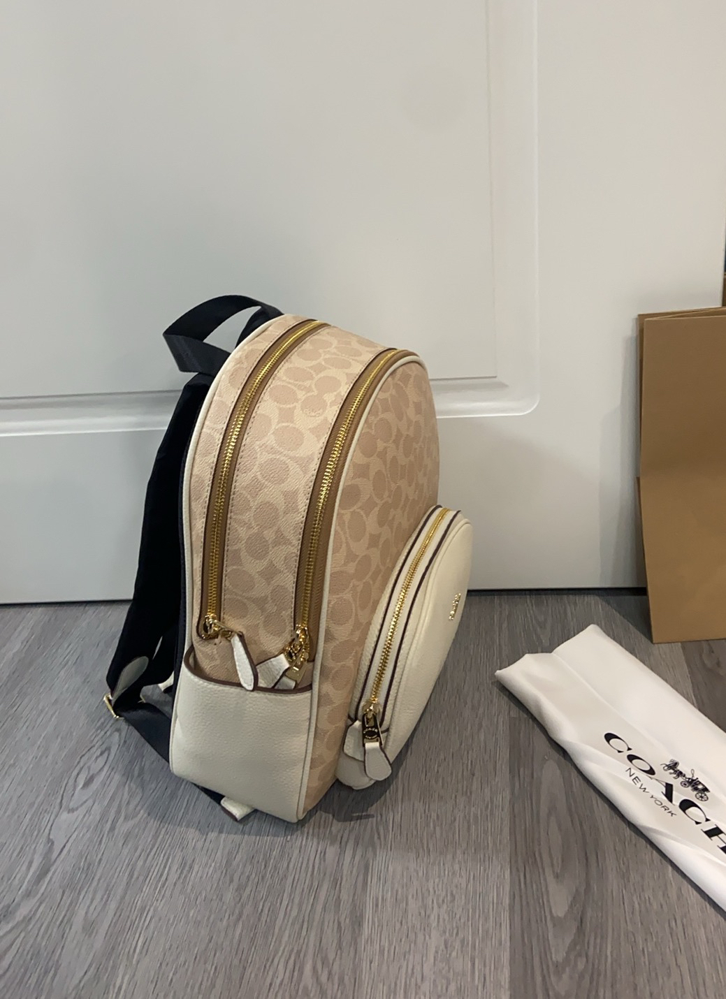 コーチ「Coach」COURT デニム&レザー バックパック