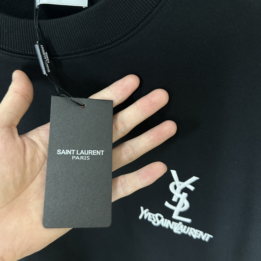 サンローラン「Saint Laurent」エンブロイダード スウェットシャツ