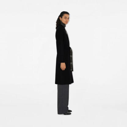 バーバリー「Burberry」リバーシブル ロング ウールコート）