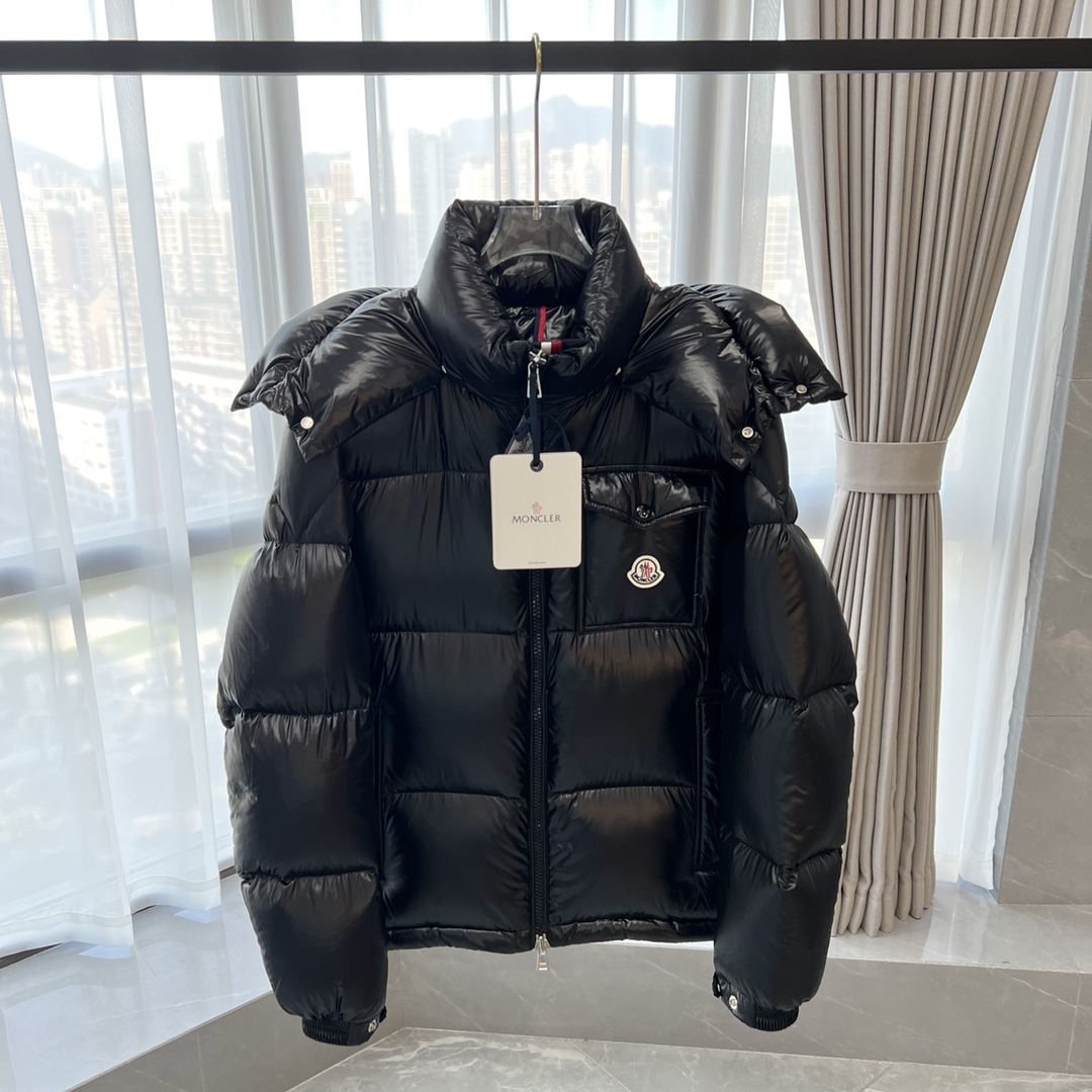 モンクレール「Moncler」トリコロールストラップ ダウンジャケット