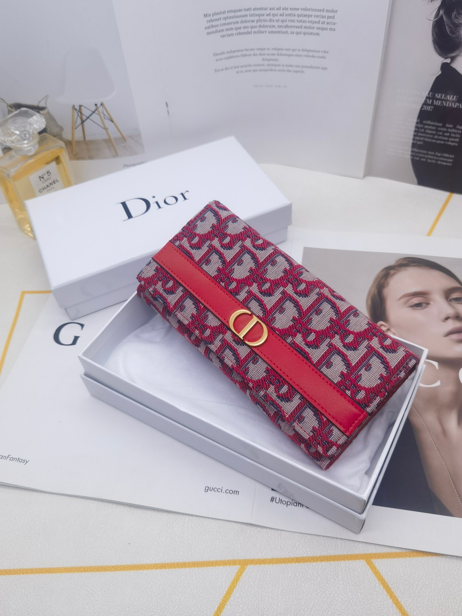 ディオール「Dior」Montaigne ロングウォレット-ISETAN PRESTIGE CURATED