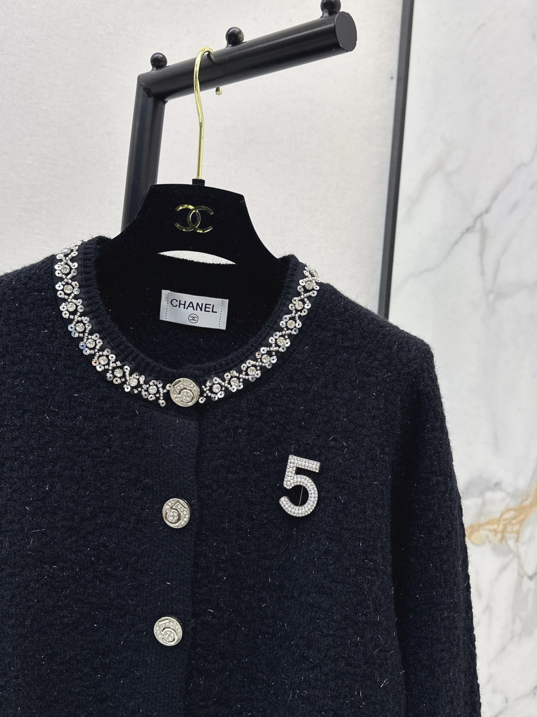 シャネル「Chanel」スパングラス ニット カーディガン