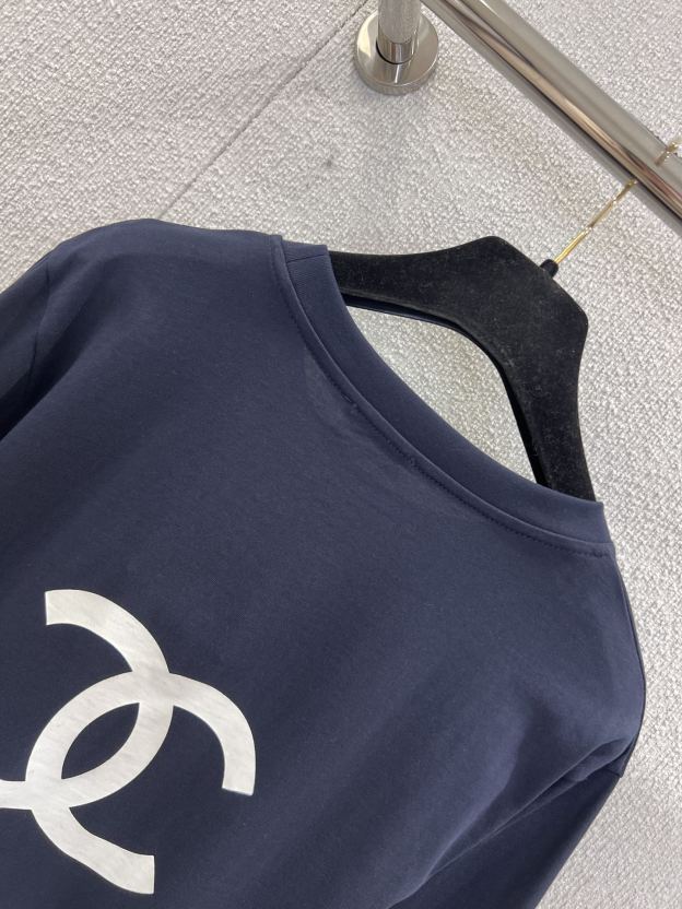 シャネル「Chanel」メタリック ダブルC ロングスリーブ Tシャツ