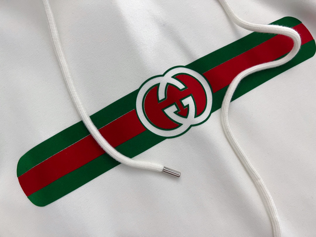 グッチ「Gucci」ロゴプリント フーディー スウェットシャツ