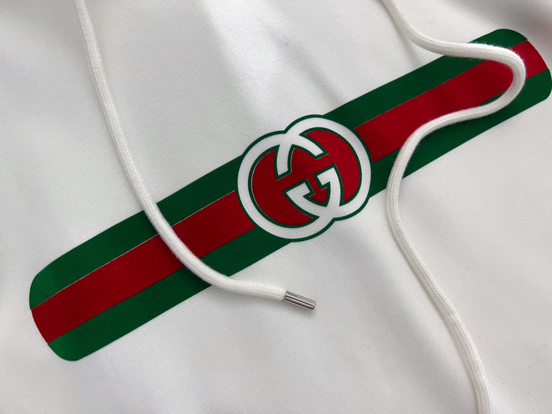 グッチ「Gucci」ロゴプリント フーディー スウェットシャツ