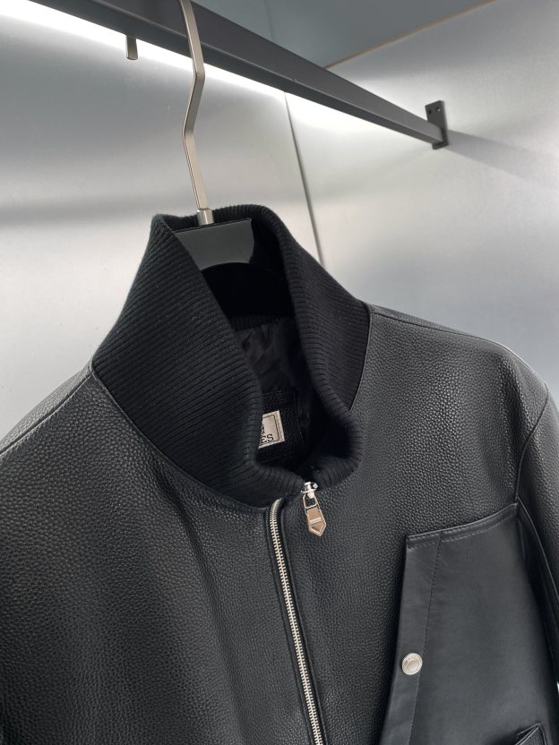 エルメス「Hermès」 ヴェリーヌ カルフスキン アーカイブ スタンドカラー メンズ ジャケット