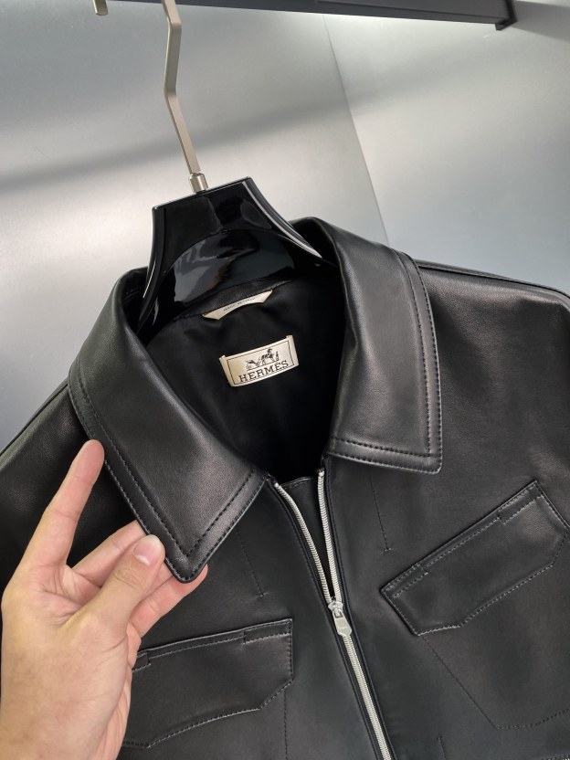 エルメス「Hermès」アイコニック レザー ライダー ジャケット 