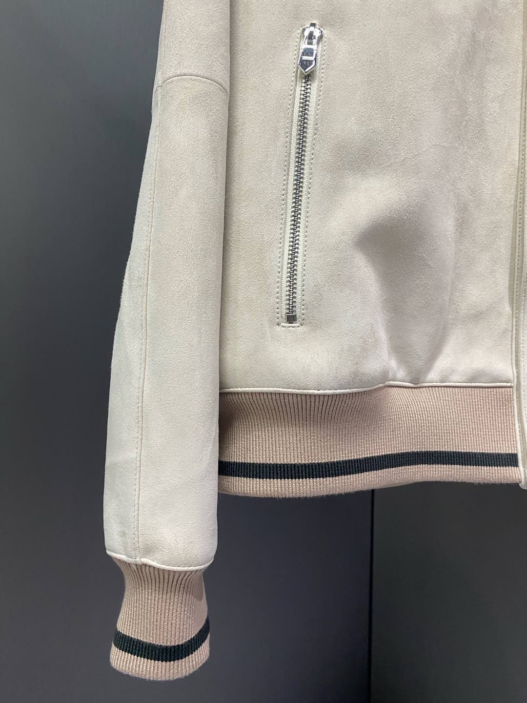 エルメス「Hermès」スエード レザー ベースボール ジャケット