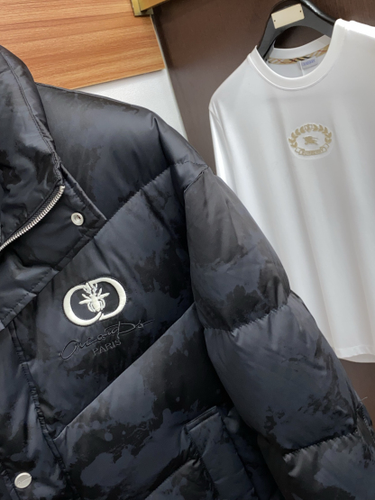 ディオール「Dior」スタンドカラー ジャカード キルト ダウン ジャケット