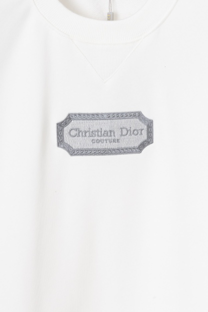 ディオール「Dior」シグネチャー シルバー エンブレム スウェットシャツ