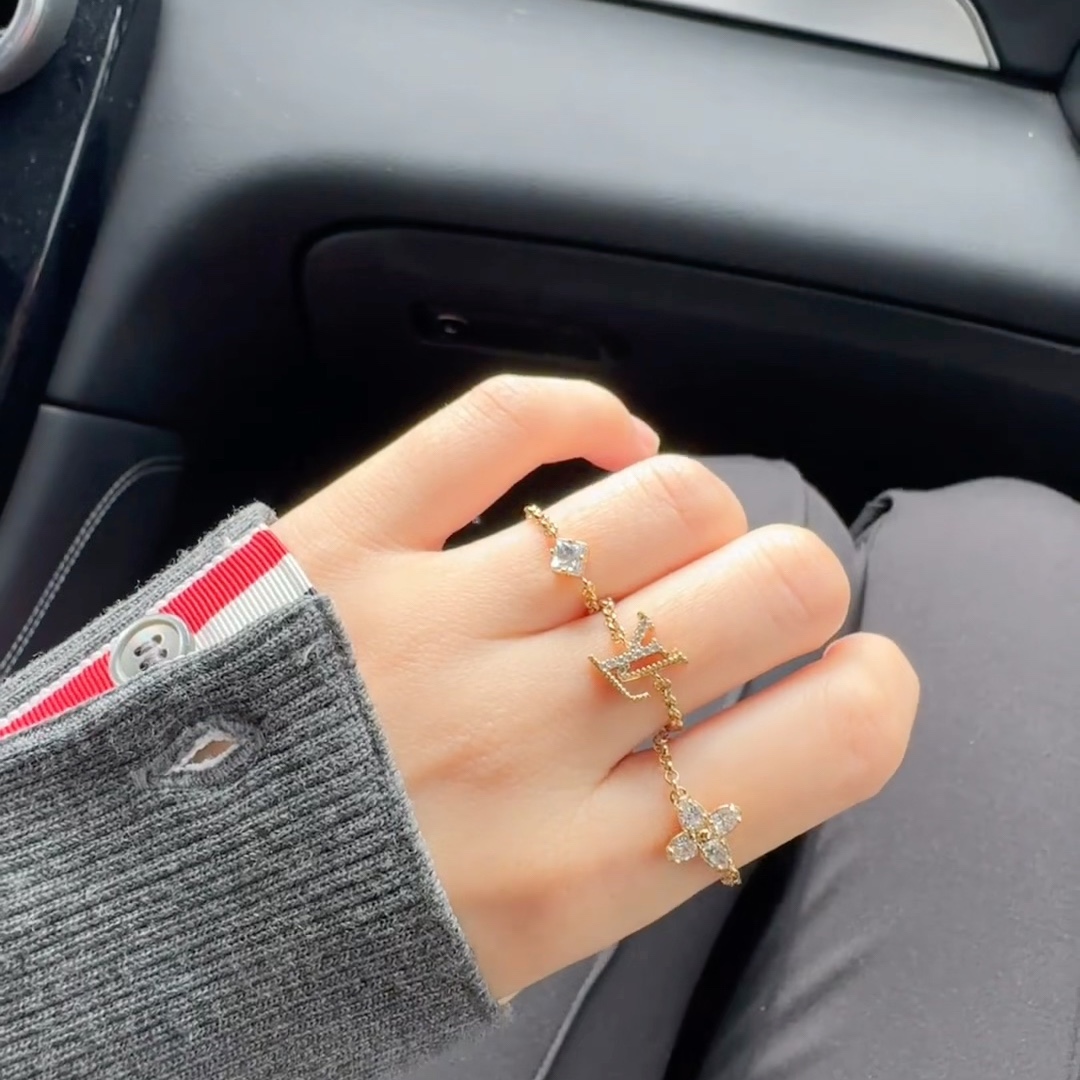 ルイ・ヴィトン「Louis Vuitton」Diamonds モノグラムフラワーモチーフ リング