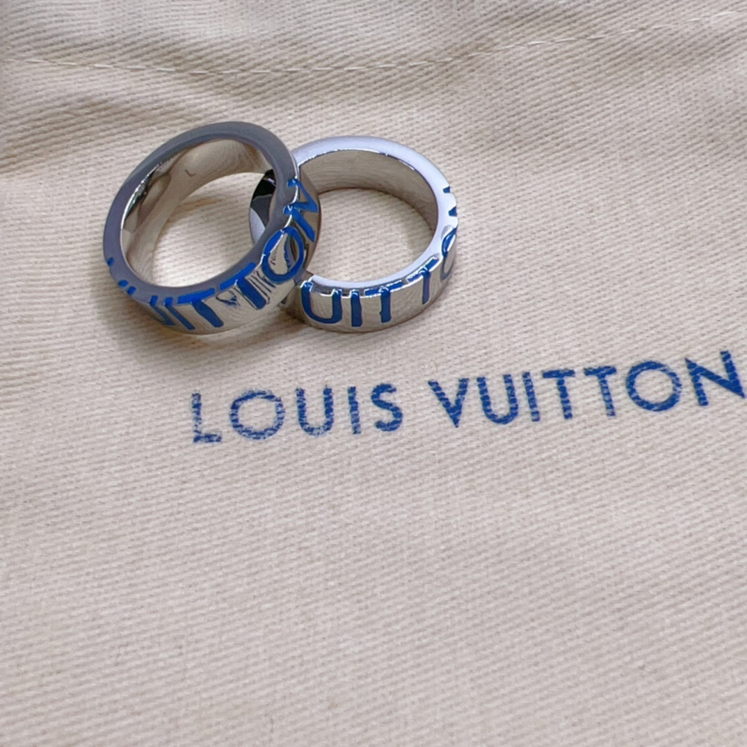 ルイ・ヴィトン「Louis Vuitton」Monogram エナメル サイン リング