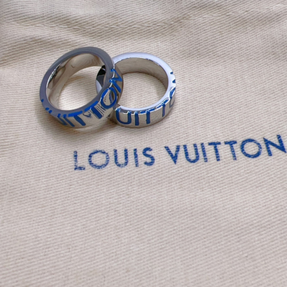 ルイ・ヴィトン「Louis Vuitton」Monogram エナメル サイン リング
