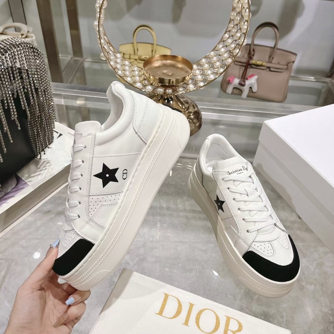 ディオール「Dior」プラットフォーム ホワイト スニーカー 2025 新作