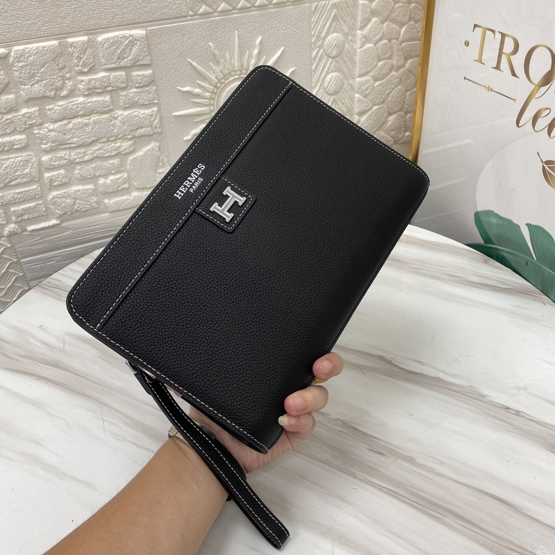 エルメス「Hermès」キャンバス クラッチバッグ