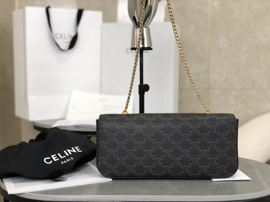 セリーヌ「Celine」チェーンアームホール トリアンフ ウォレット オン チェーン