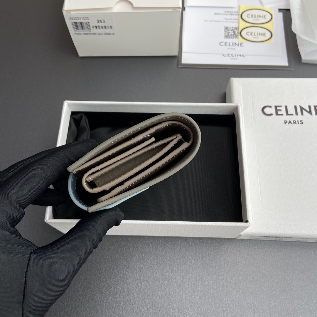 セリーヌ「Celine」プチ ツートン グラン シャン リザード プレート付き ウォレット