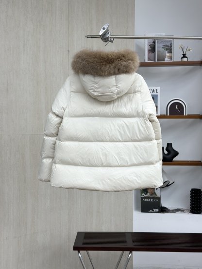 モンクレール「Moncler」Laichefur Aラインフード付きダウンジャケット