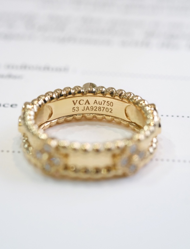 ヴァン クリーフ＆アーペル「Van Cleef & Arpels」vca万華鏡狭版フルドリルリング