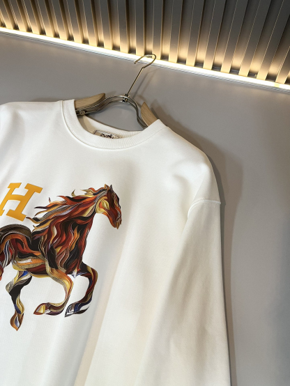 エルメス「Hermès」ロゴプリント スウェットパーカー
