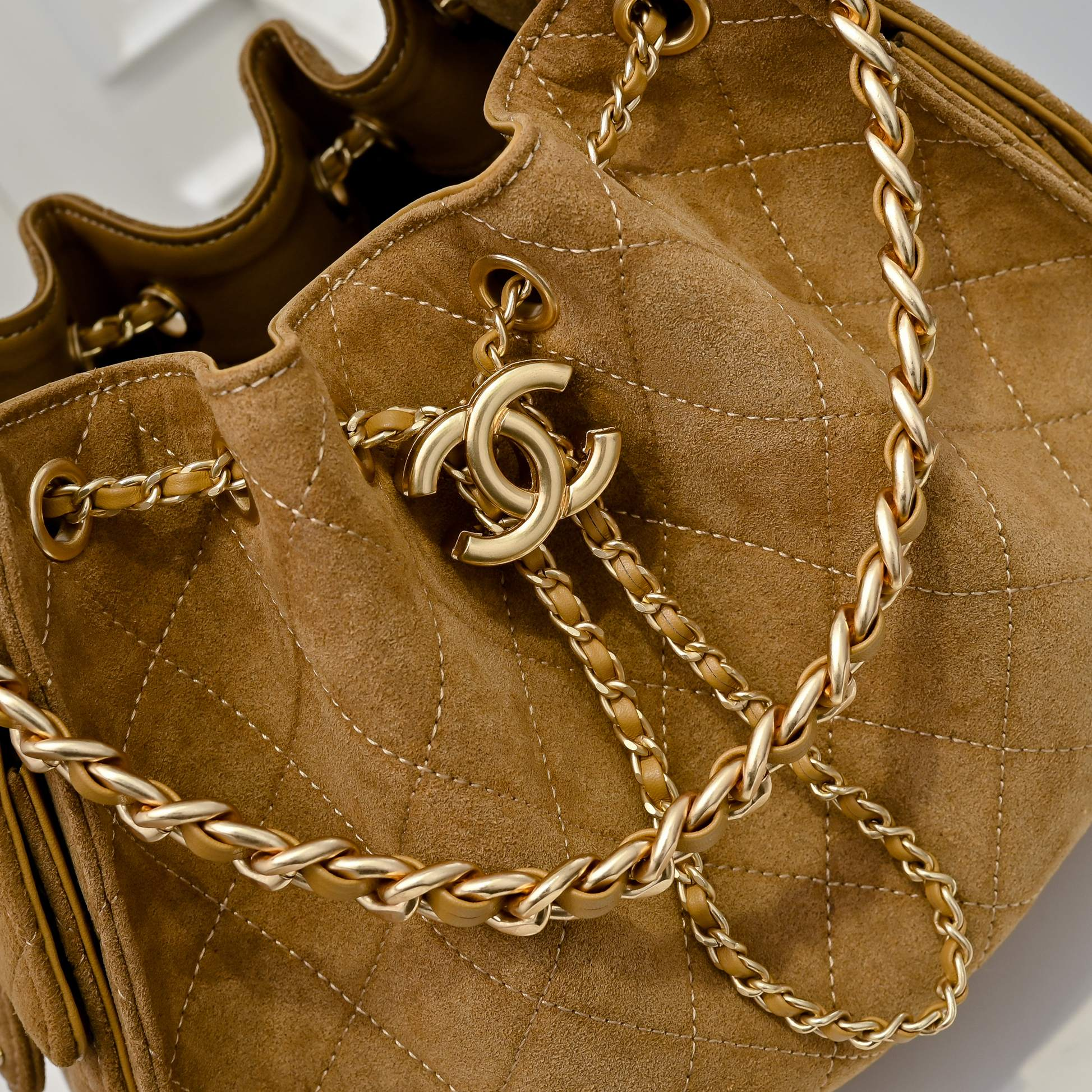 シャネル「Chanel」シャネル 25C スエード×カーフスキン ホーボーバッグ / ショルダーバッグ