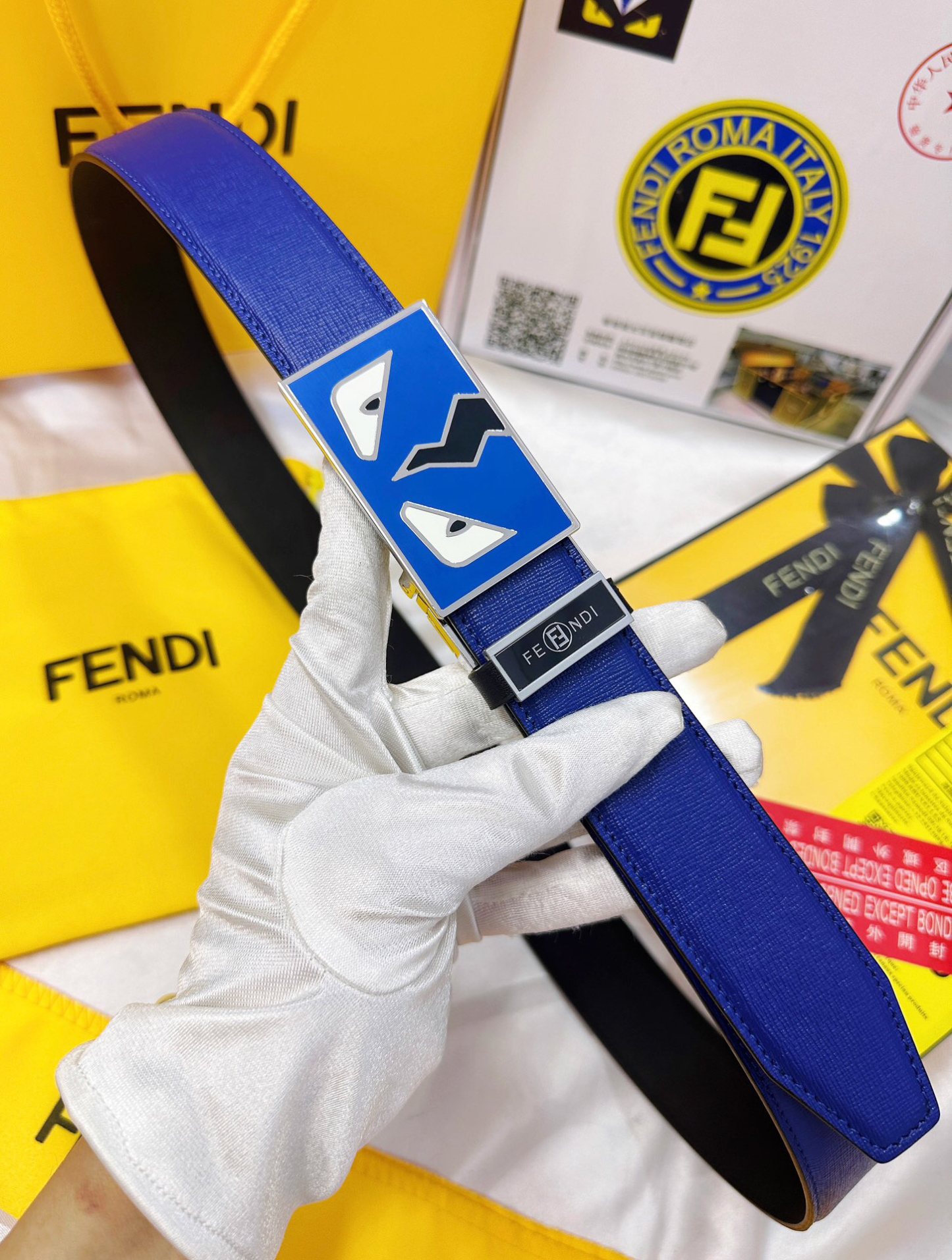 フェンディ「Fendi」リトルモンスター ベルト - リバーシブル フックベルト