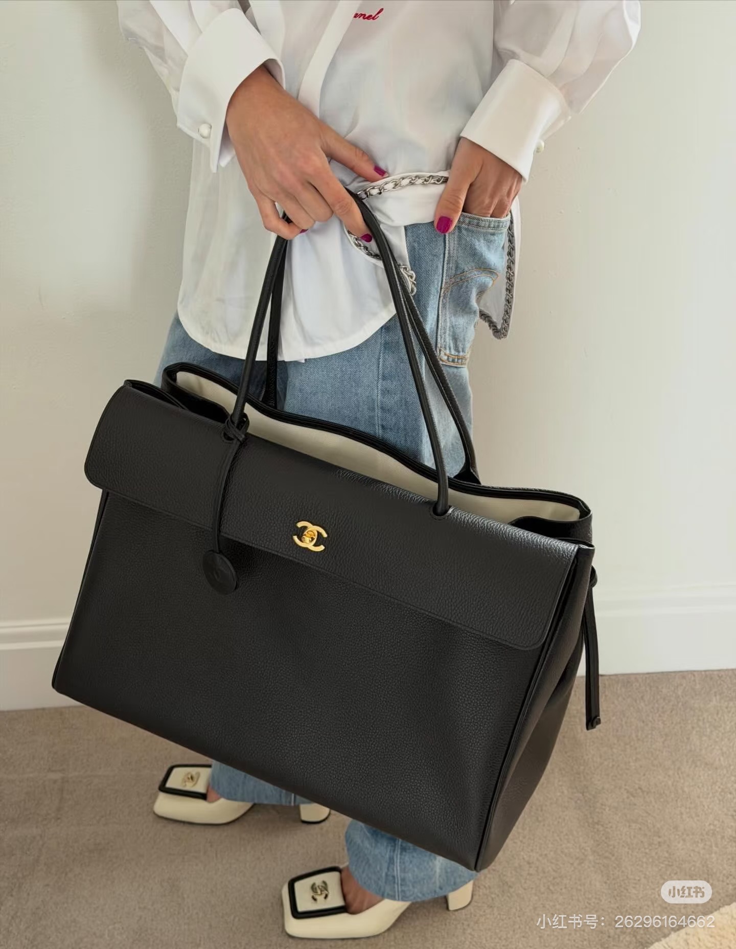 シャネル「Chanel」シャネル 26S ショッピングトート / キャンバストートバッグ 