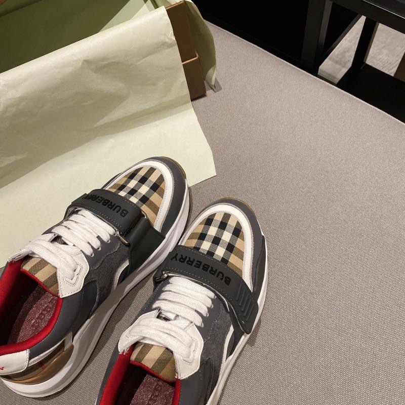 バーバリー「Burberry」バーバリー チェック プラットフォーム スニーカー / レザースニーカー