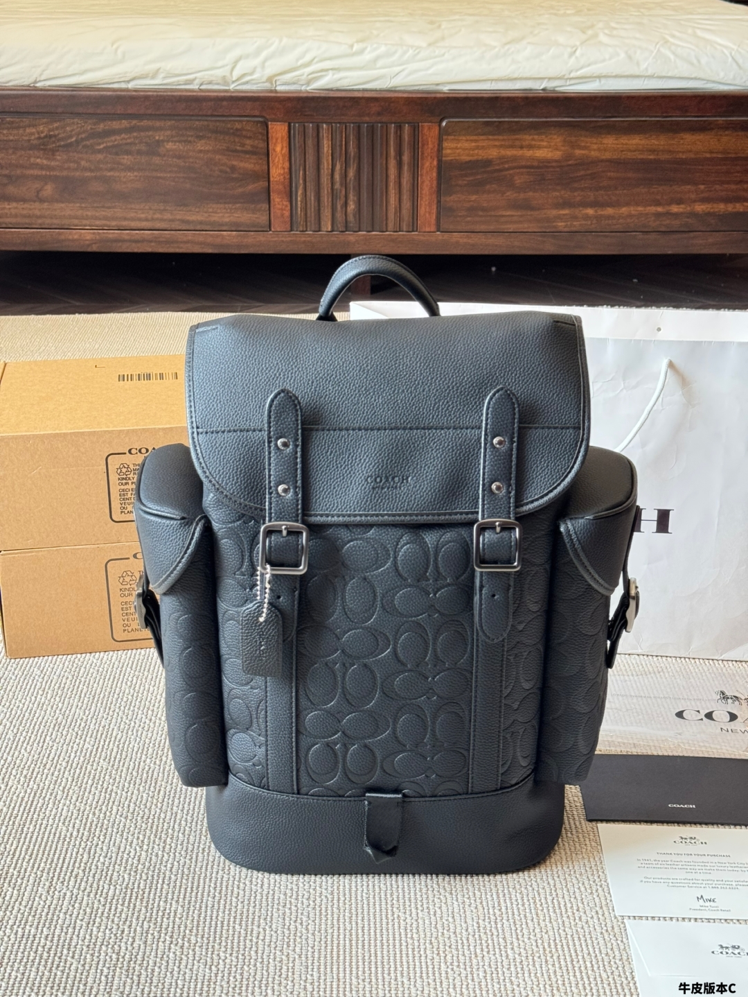 コーチ「Coach」Hudson メンズ 牛皮リュックサック