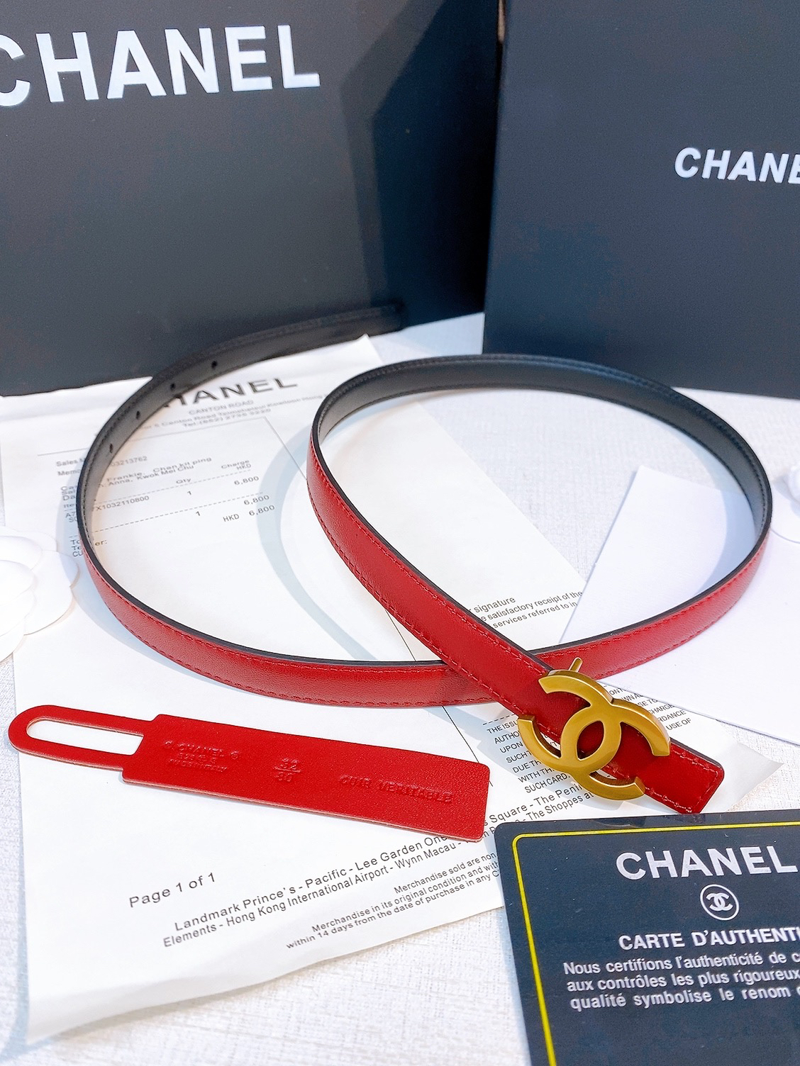 シャネル「Chanel」プレミアム トゴレザーベルト / ハイエンドウエストベルト15mm