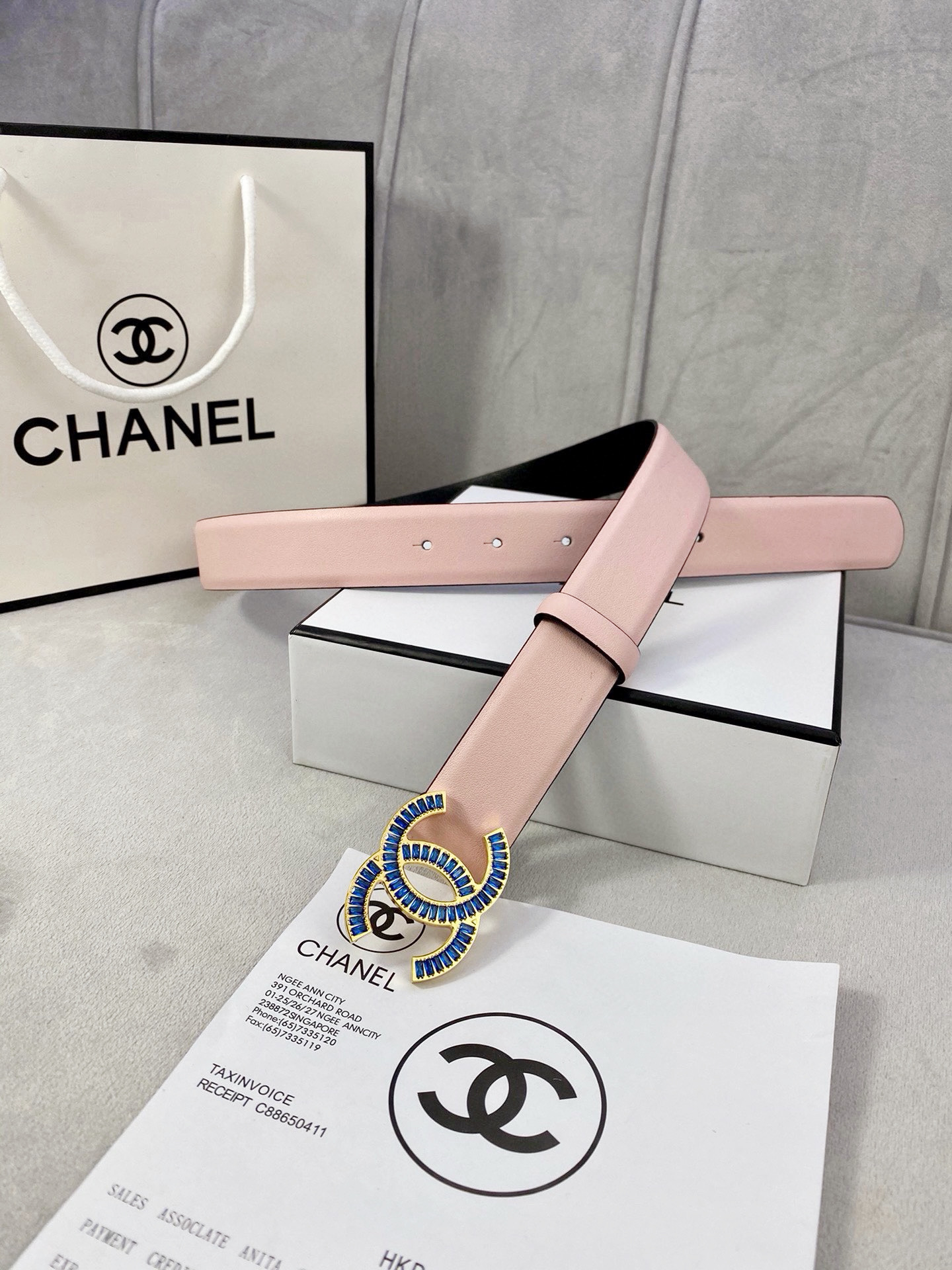 シャネル「Chanel」プレミアム トゴレザーベルト / ハイエンドウエストベルト