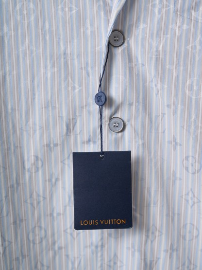 ルイ・ヴィトン「Louis Vuitton」ルイ・ヴィトン モノグラム ストライプ シャツ / ロングスリーブシャツ