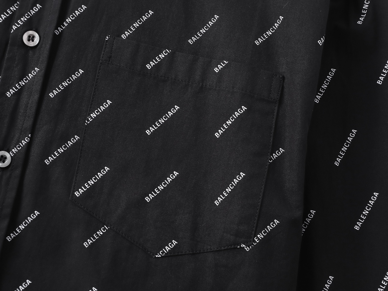 Balenciagaバレンシアガ オールオーバーロゴシャツ / ロングスリーブシャツ