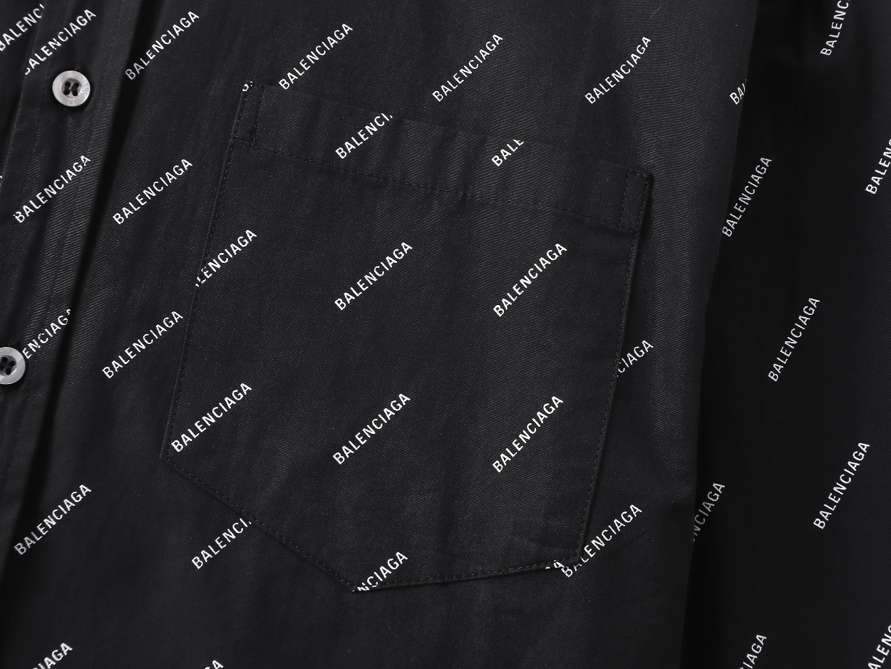 Balenciagaバレンシアガ オールオーバーロゴシャツ / ロングスリーブシャツ
