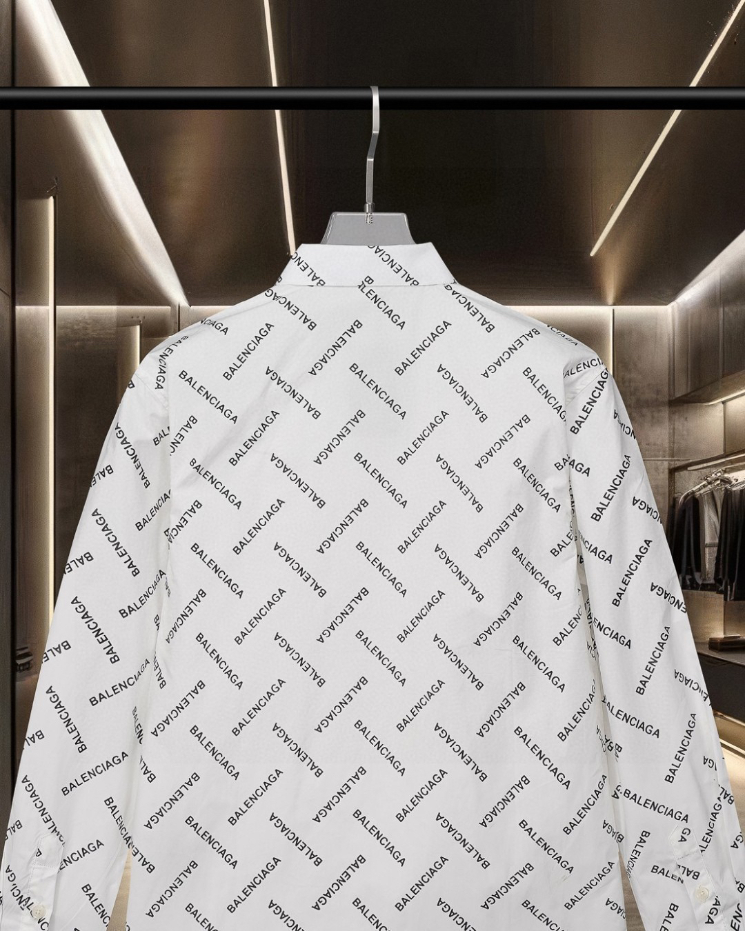 Balenciagaバレンシアガ オールオーバーロゴシャツ / ロングスリーブシャツ