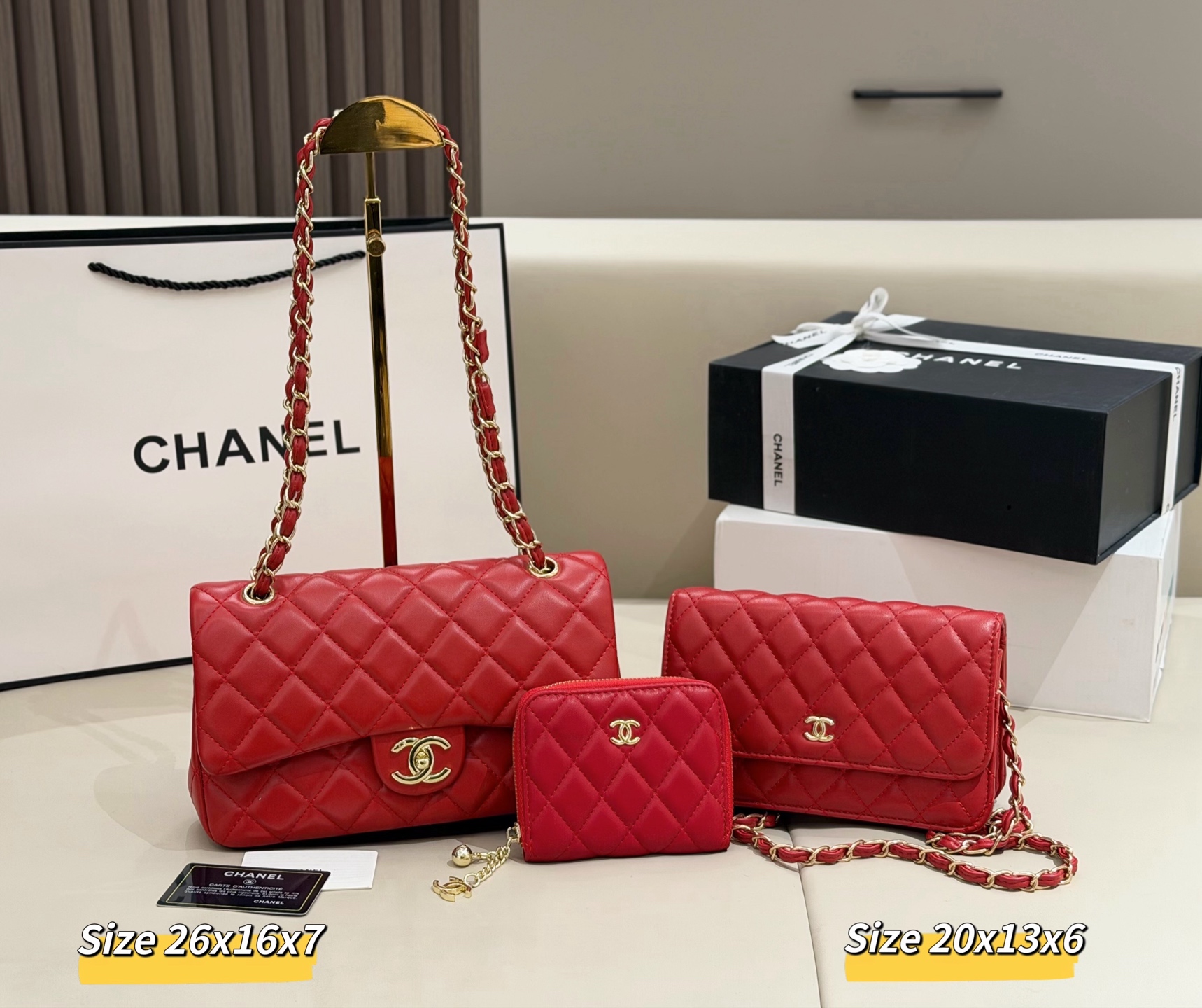 シャネル「Chanel」コンビネーションバッグ3点セット / トートバッグ＆ポーチセット