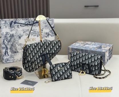 ディオール「Dior」コンビネーションバッグ3点セット / トートバッグ＆ポーチセット